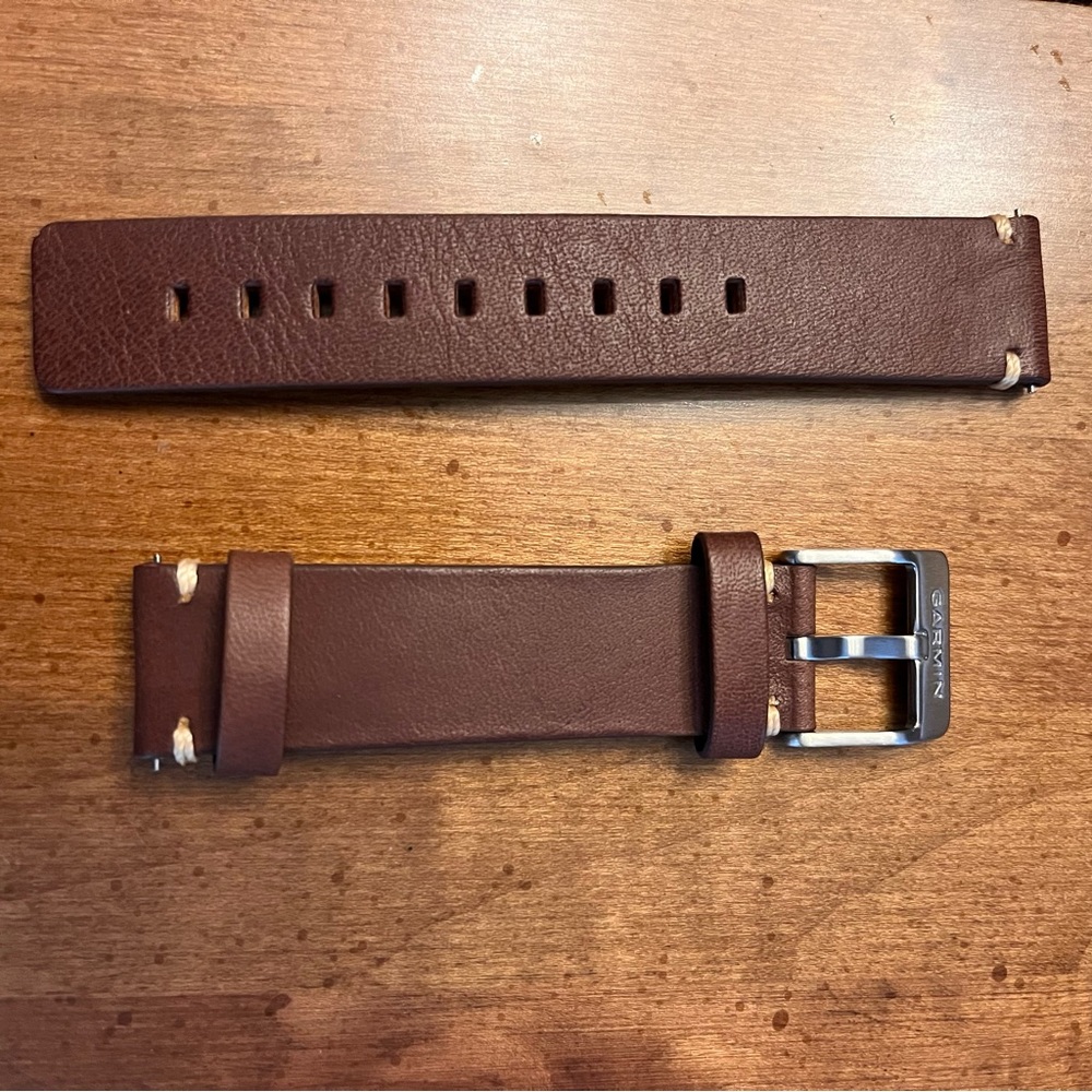 Genuine Garmin Brown Leather Watch Band new in box